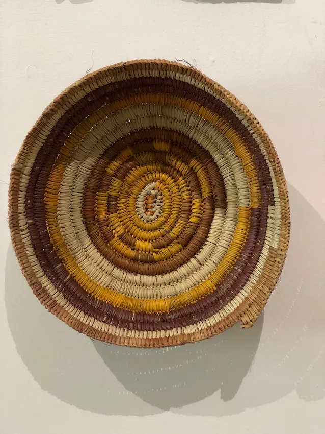 Annalisa Galamirnda, Untitled, 2022, coiled pandanus basket, 6 x 24 cm