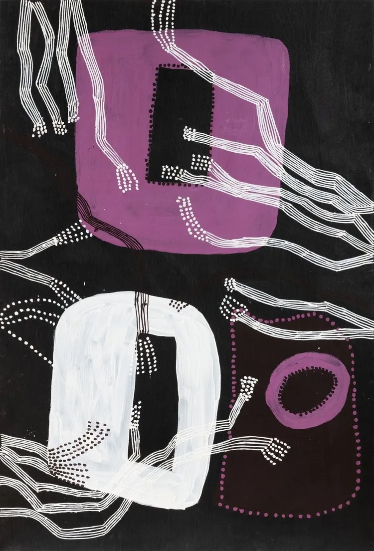 Ṉoŋgirrŋa  Marawili, Baratjala, 2022, 180 x 122 cm