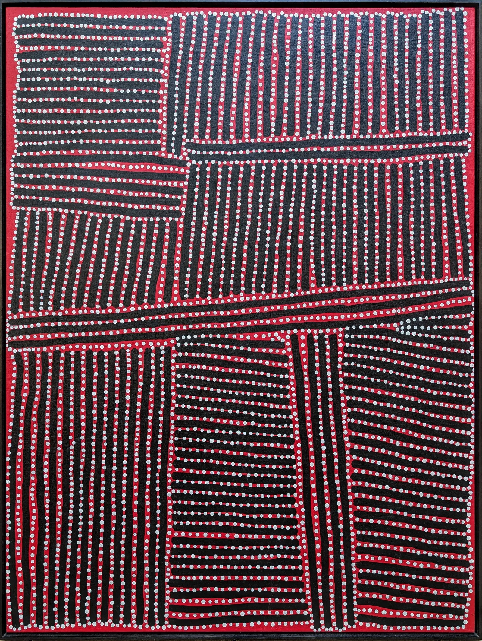 Walala Tjapaltjarri, Tingari My Country, 2002, synthetic polymer paint on linen, 122 x 91.5 cm