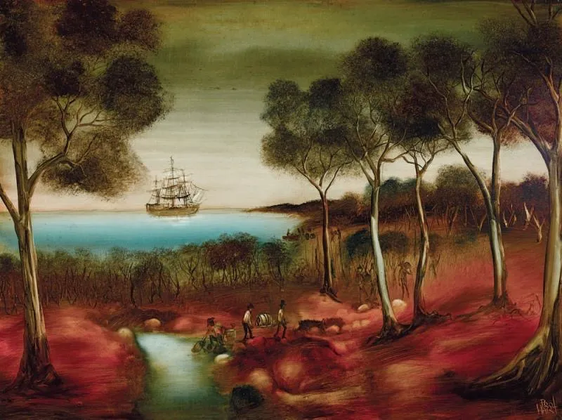 Kevin Charles, Endeavour Watering, unknown, oil on board, 90 x 122 cm