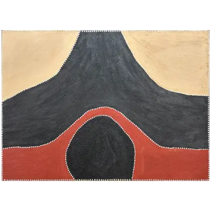Tommy Carroll, Untitled (Grandfather's Country), 2000, natural earth pigments on canvas, 100 x 140 cm