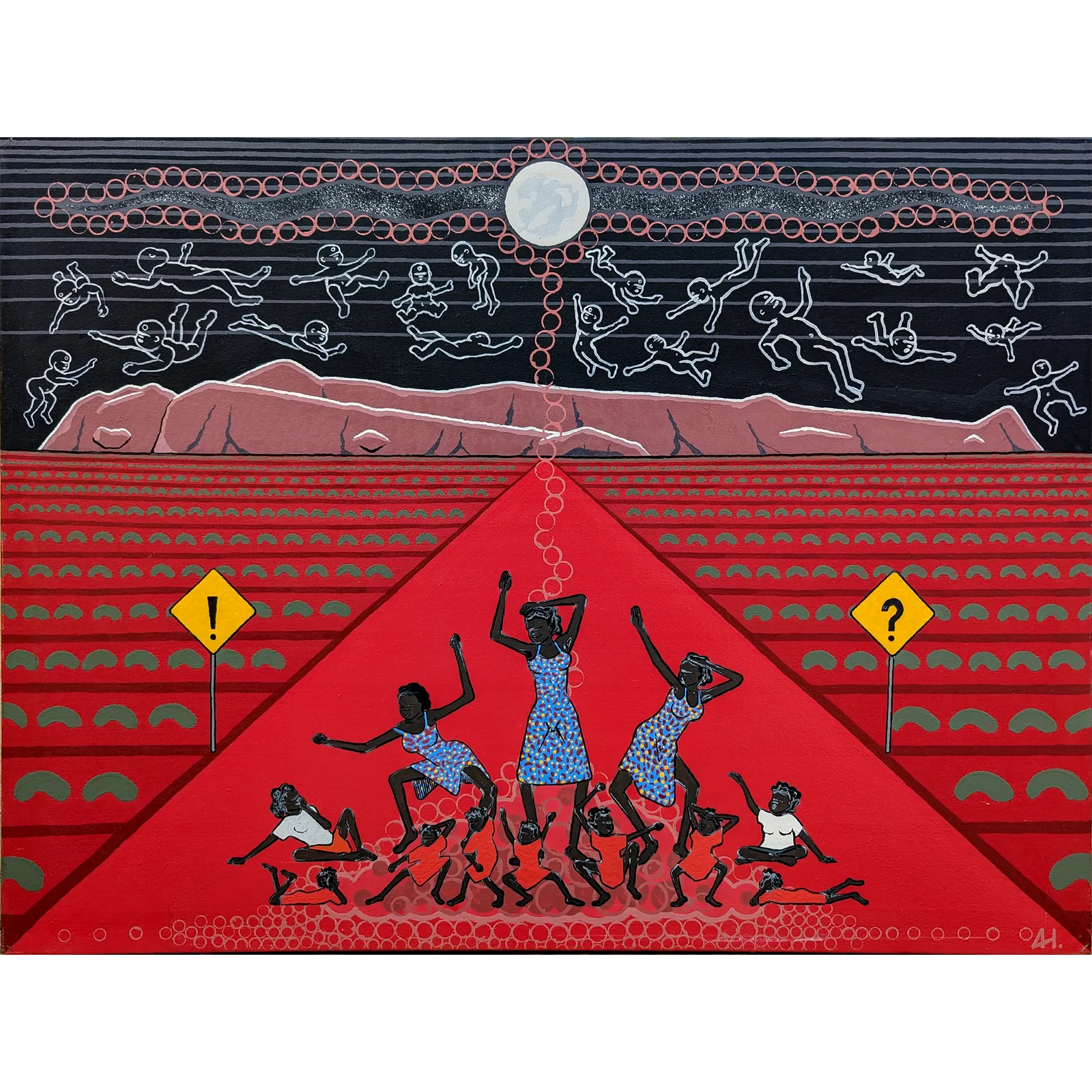 Blak Douglas, Sexy Dancing Kungkas, 2000, synthetic polymer paint on Belgian linen, 92 x 120 cm