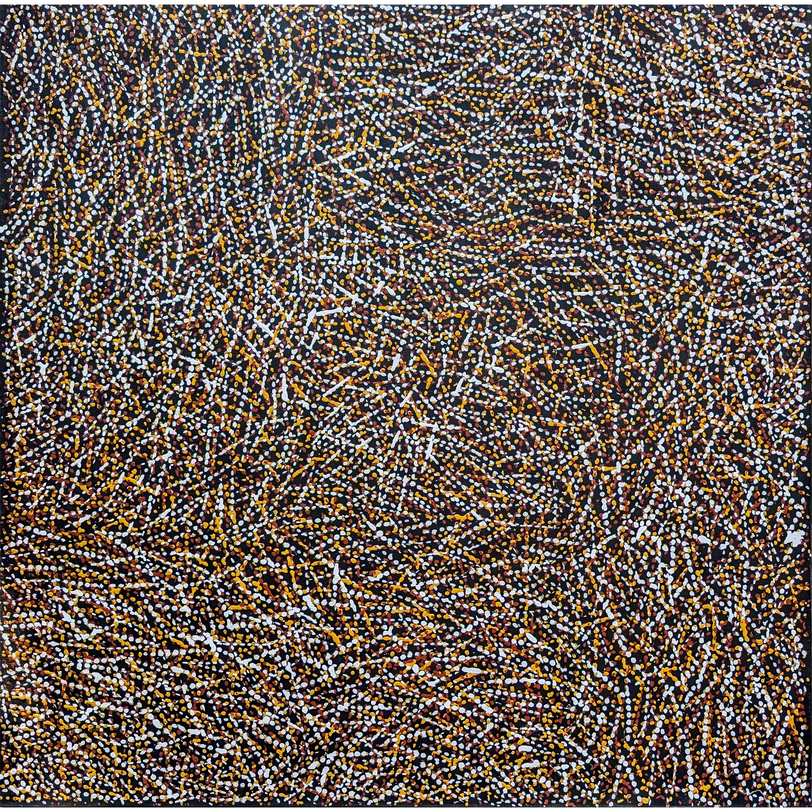 Christine Puruntatameri, Untitled, 2021, natural earth pigments on canvas, 100 x 100cm