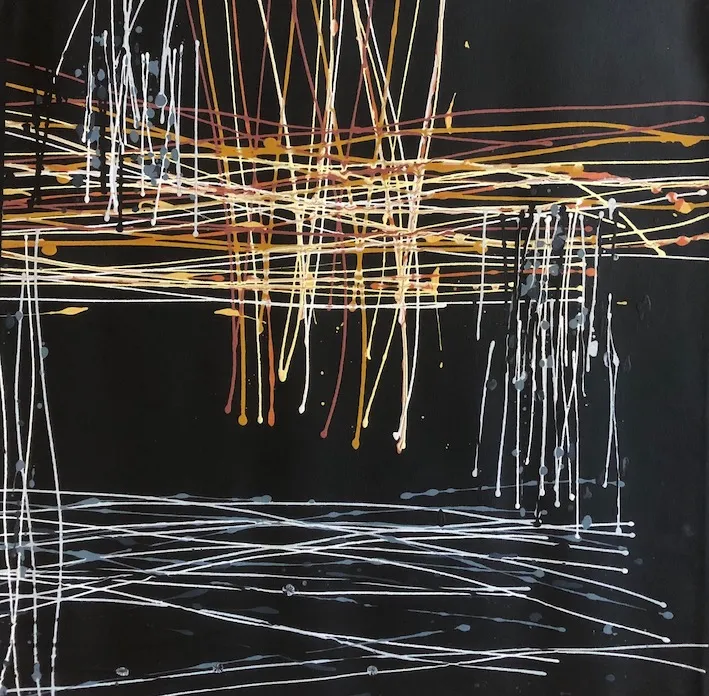 Ian Waldron, Crossing Border Lines #5, 2003, synthetic polymer paint on canvas, 59 x 59 cm