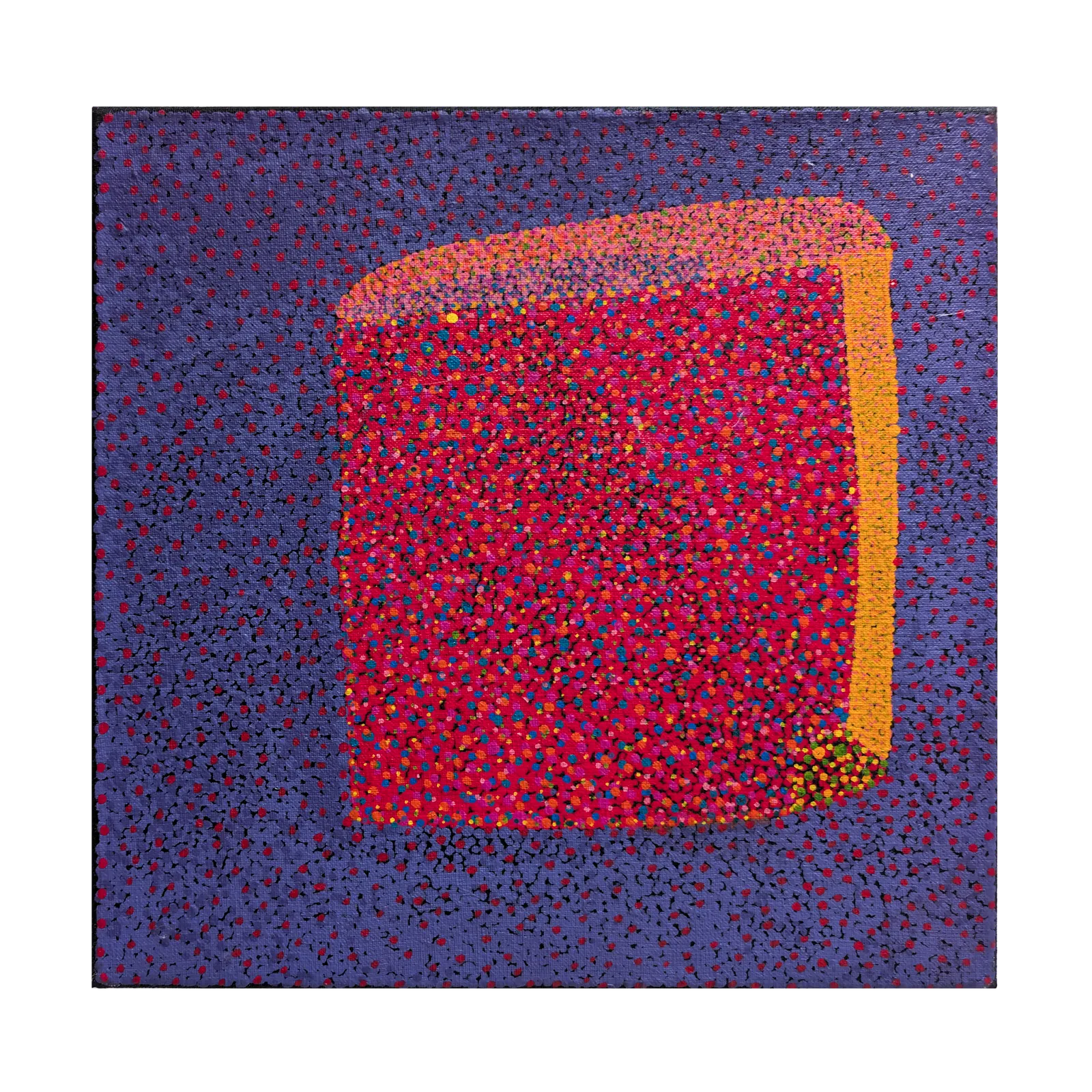 Josepha (Josie) Petrick Kemarre, Angkwerrpme (Bush Plum or Mistletoe), 2021, synthetic polymer paint on linen, 30 x 30 cm