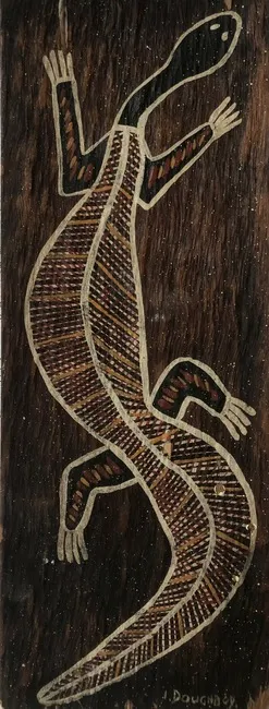 Artist Once Known, natural earth pigments on bark