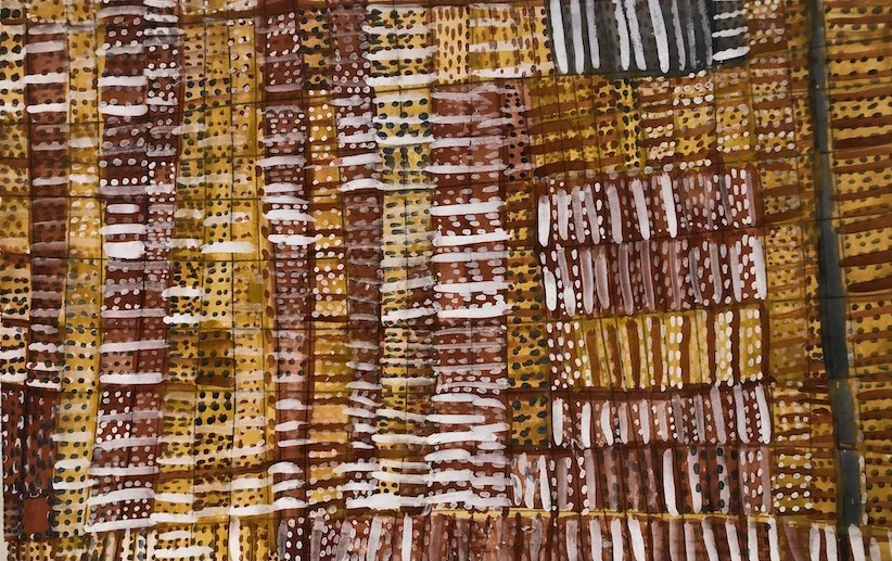 Lorna Kantilla, natural earth pigments on paper, 57 x 38 cm paper; 53.5 x 35cm image