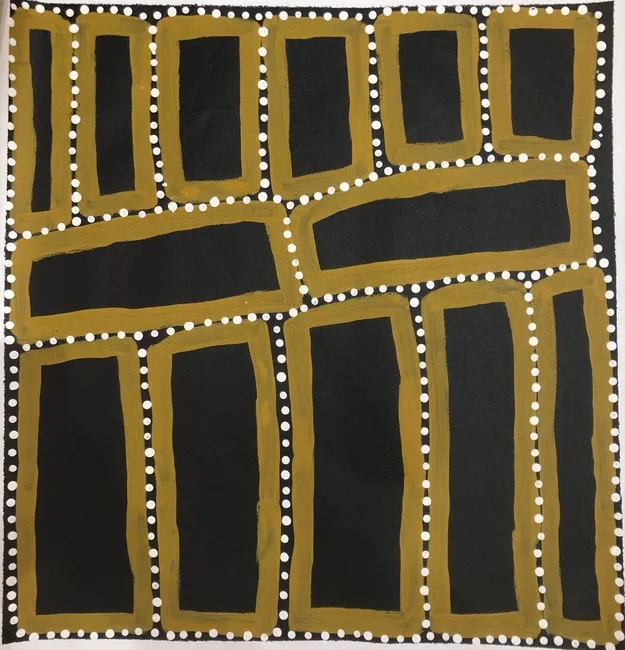 Walala Tjapaltjarri, Untitled, c.2008, synthetic polymer paint on canvas, 51 x 53 cm