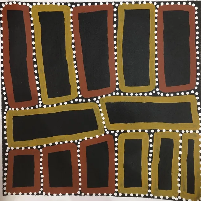 Walala Tjapaltjarri, Untitled, c.2008, synthetic polymer paint on canvas, 55 x 54 cm