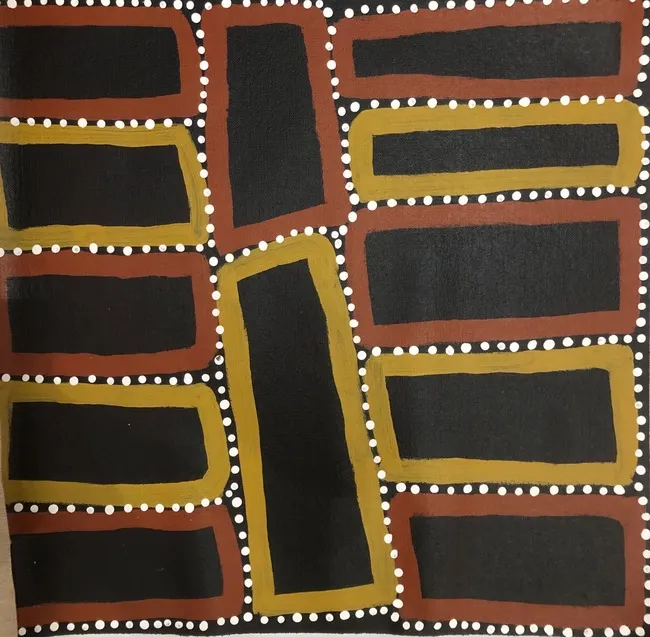 Walala Tjapaltjarri, Untitled, c.2008, synthetic polymer paint on canvas, 55 x 59 cm