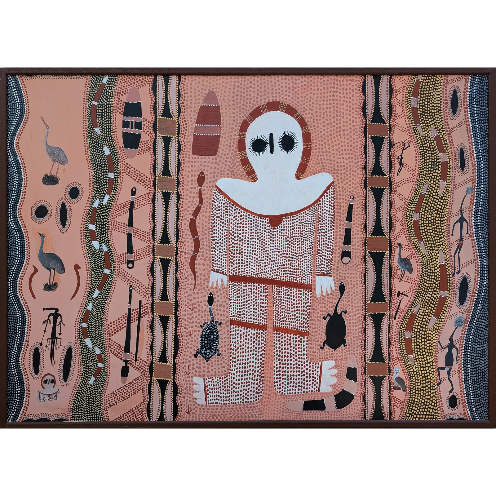 Louis Karadada, Wandjina, 1995, synthetic polymer paint on canvas, 90 x 125 cm