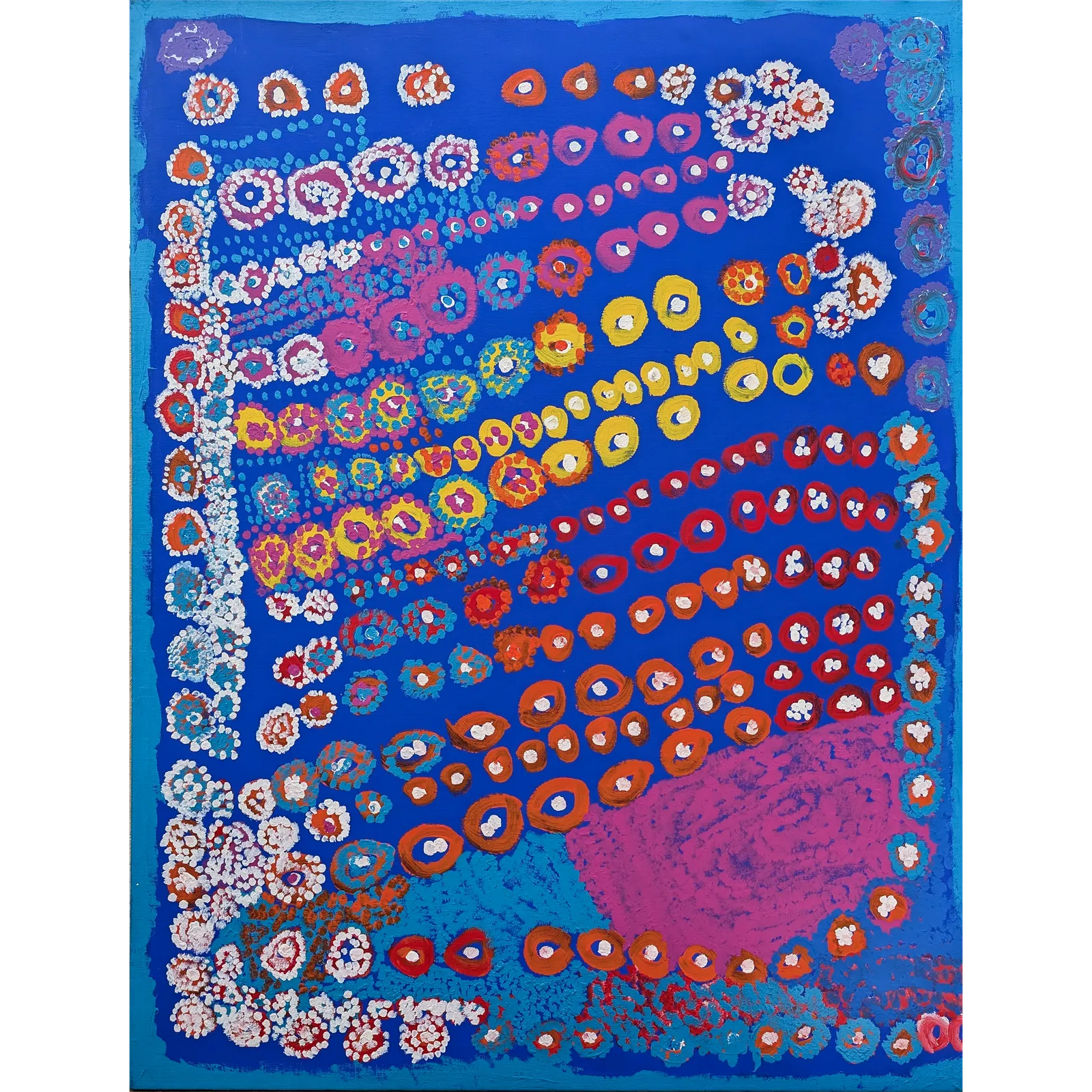 Kuruwarriyingathi Bjarrb Paula Paul, Shells, 2007, synthetic polymer paint on canvas, 125 x 98 cm