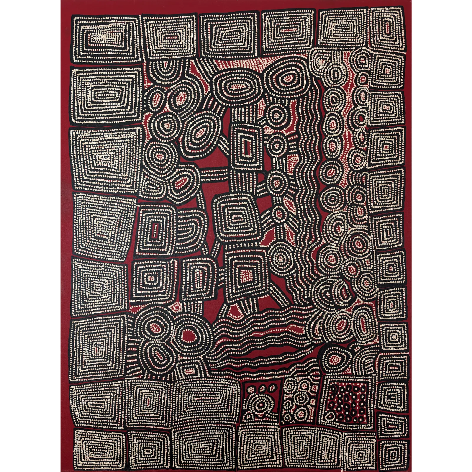 Kenny Williams Tjampitjinpa, Tingari, 2009, synthetic polymer paint on canvas, 91 x 122 cm
