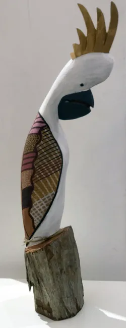 Thomas Munkanome, Cockatoo, carved wood