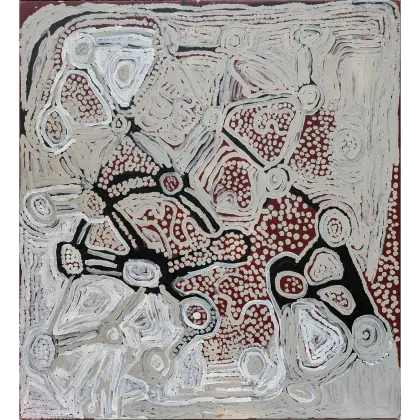 Naata Nungurrayi, Untitled - Tingari, 2008, synthetic polymer paint on canvas, 84 X 76.5 cm