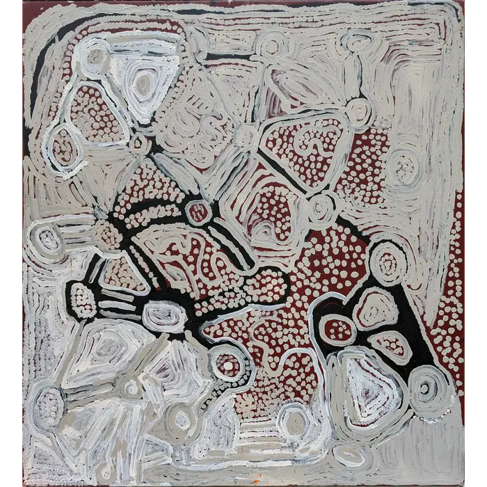 Naata Nungurrayi, Untitled - Tingari, 2008, synthetic polymer paint on canvas, 84 X 76.5 cm