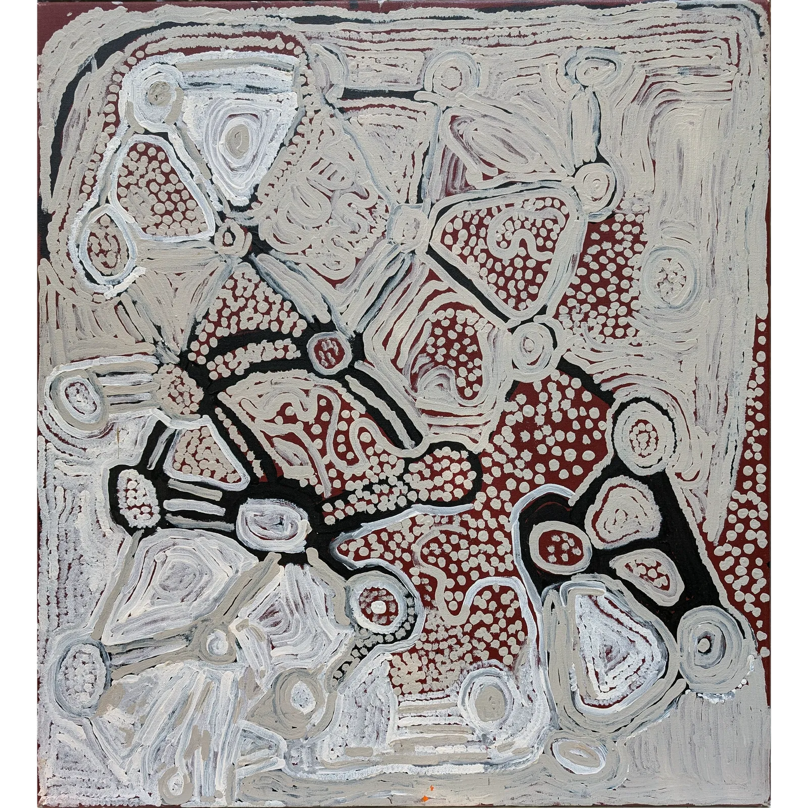 Naata Nungurrayi, Untitled - Tingari, 2008, synthetic polymer paint on canvas, 84 X 76.5 cm