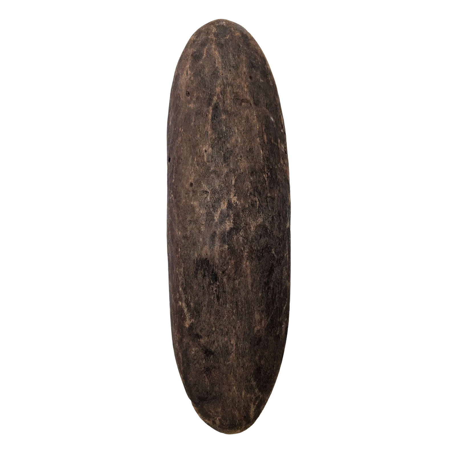 Artist Once Known, Shield, c.1980, carved wood, 62 x 18 cm