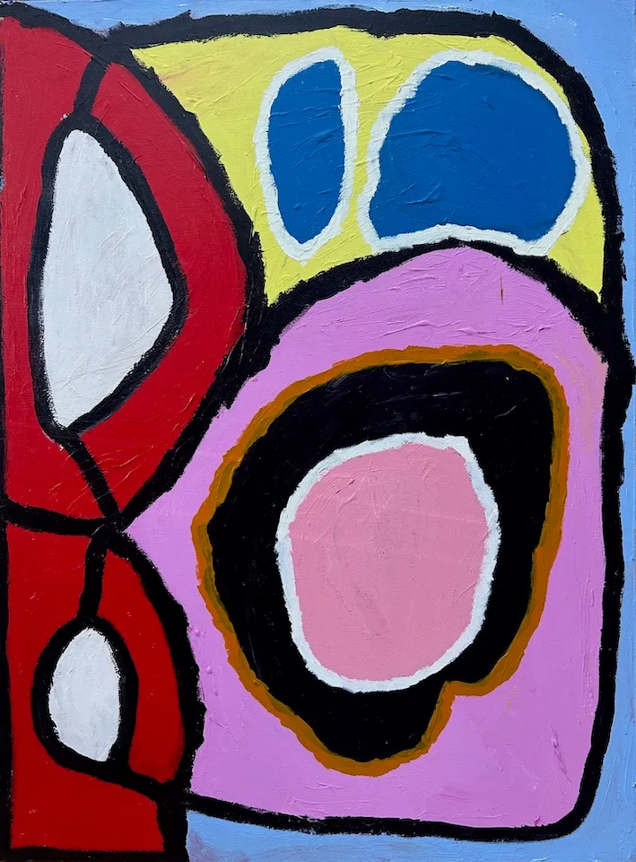Sally Gabori, Hunting Ground, Dibirdibi, 2005, synthetic polymer paint on canvas, 92 x 122 cm