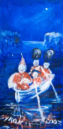 Gordon Syron, Red coat Invasion, 2003, oil on canvas, 75 x 36.5 cm