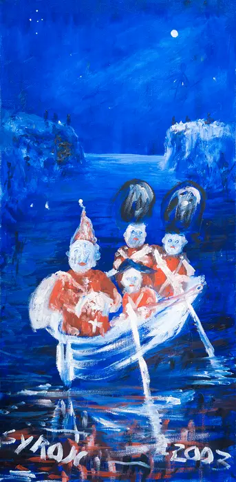 Gordon Syron, Red coat Invasion, 2003, oil on canvas, 75 x 36.5 cm