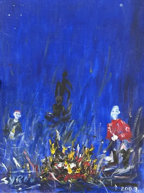 Gordon Syron, The Last Bottle, 2003, oil on canvas board, 45.5 x 35 cm