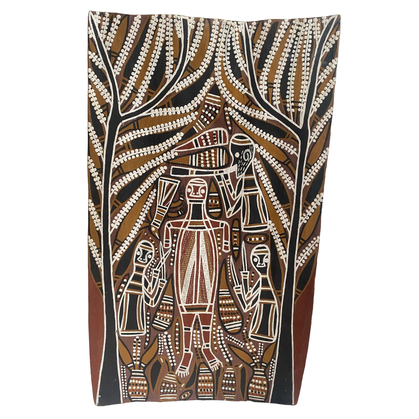 David Malangi Daymirringu, Manbarrngu (Mortuary Rights), c.1990, 82 x 49 cm