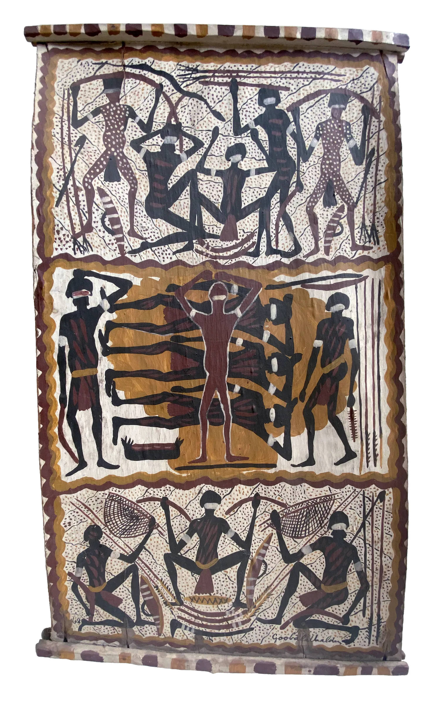 Dick Roughsey (Goobalatheldin), The Balamando People, 1968, 75 x 40 cm