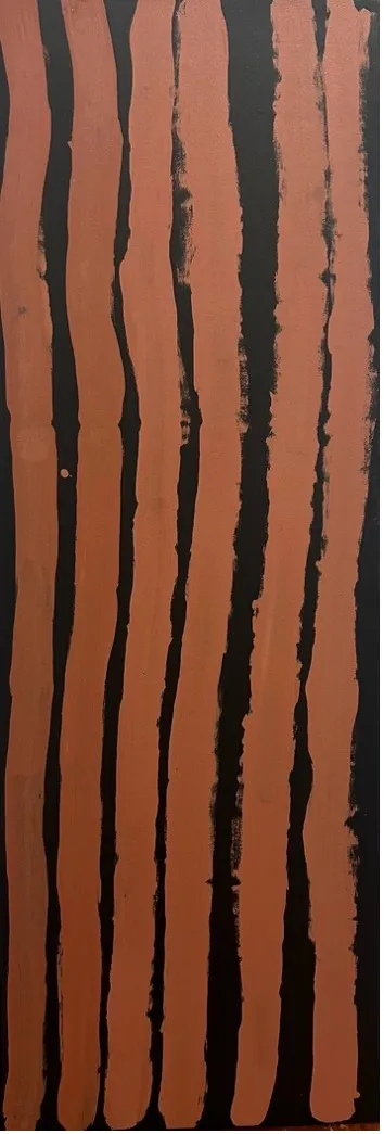 Emily Kame Kngwarreye, Awelye - Body Marks, c.1995, synthetic polymer paint on canvas, 117 x 40 cm