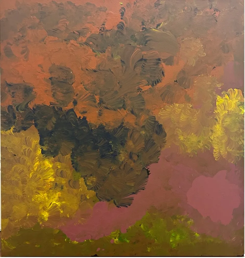 Emily Kame Kngwarreye, My Country, synthetic polymer paint on canvas, 58 x 55 cm