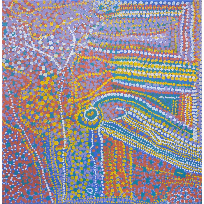 Mitjili Gibson Napanangka, Marruwa, 2006, synthetic polymer paint on linen, 91 x 91 cm