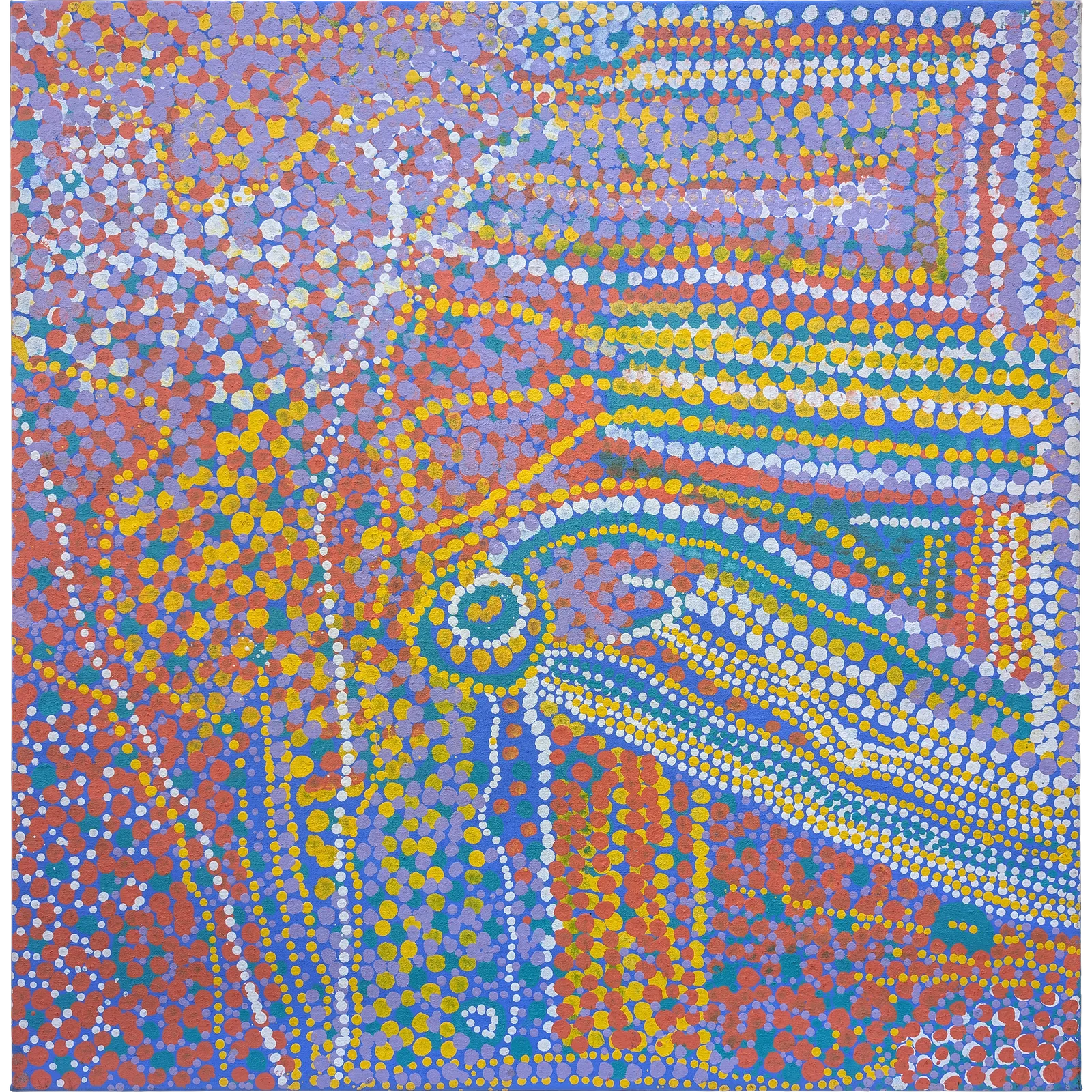 Mitjili Gibson Napanangka, Marruwa, 2006, synthetic polymer paint on linen, 91 x 91 cm