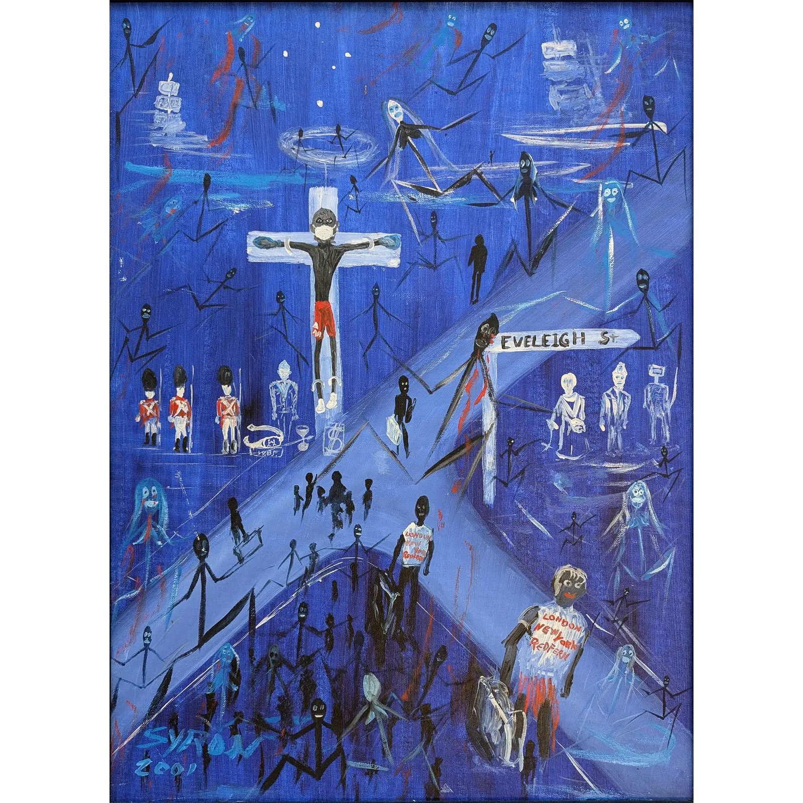 Gordon Syron, Eveleigh St. the Block, 2001, oil on canvas, 76 x 56 cm