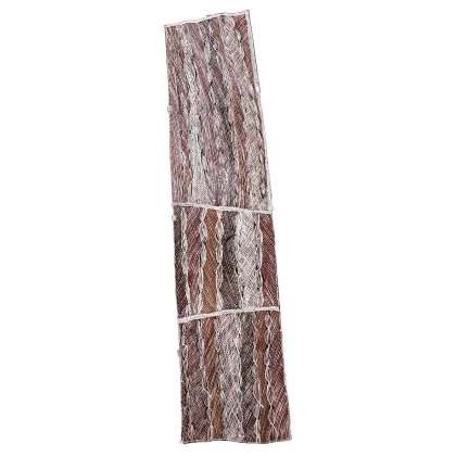Barrupu Yunupingu, Gurtha, 2009, natural earth pigments on Stringybark, 134 x 32 cm