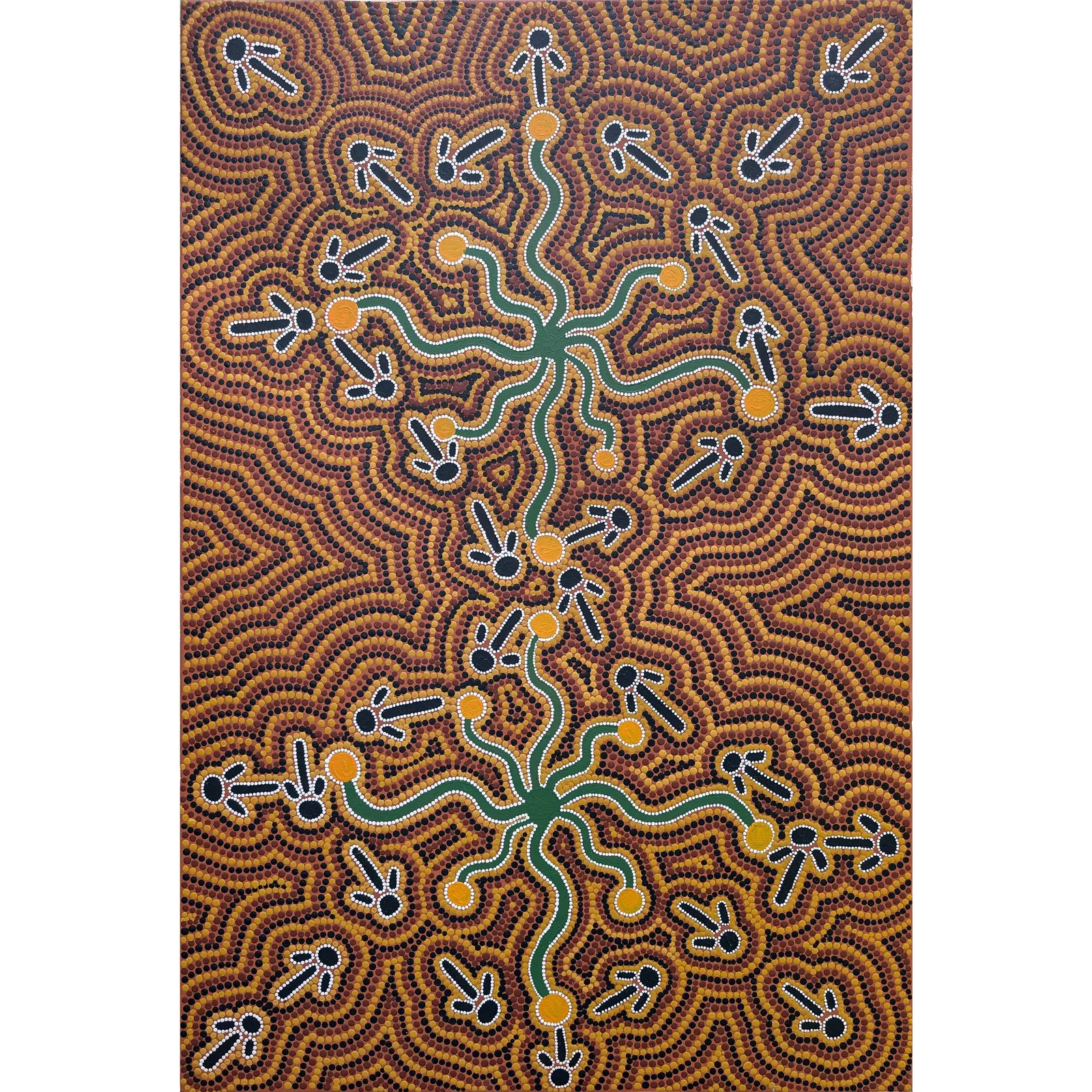 Topsy  Nangala Ross, Emu Tucker, unknown, synthetic polymer paint on canvas, 92 x 61 cm