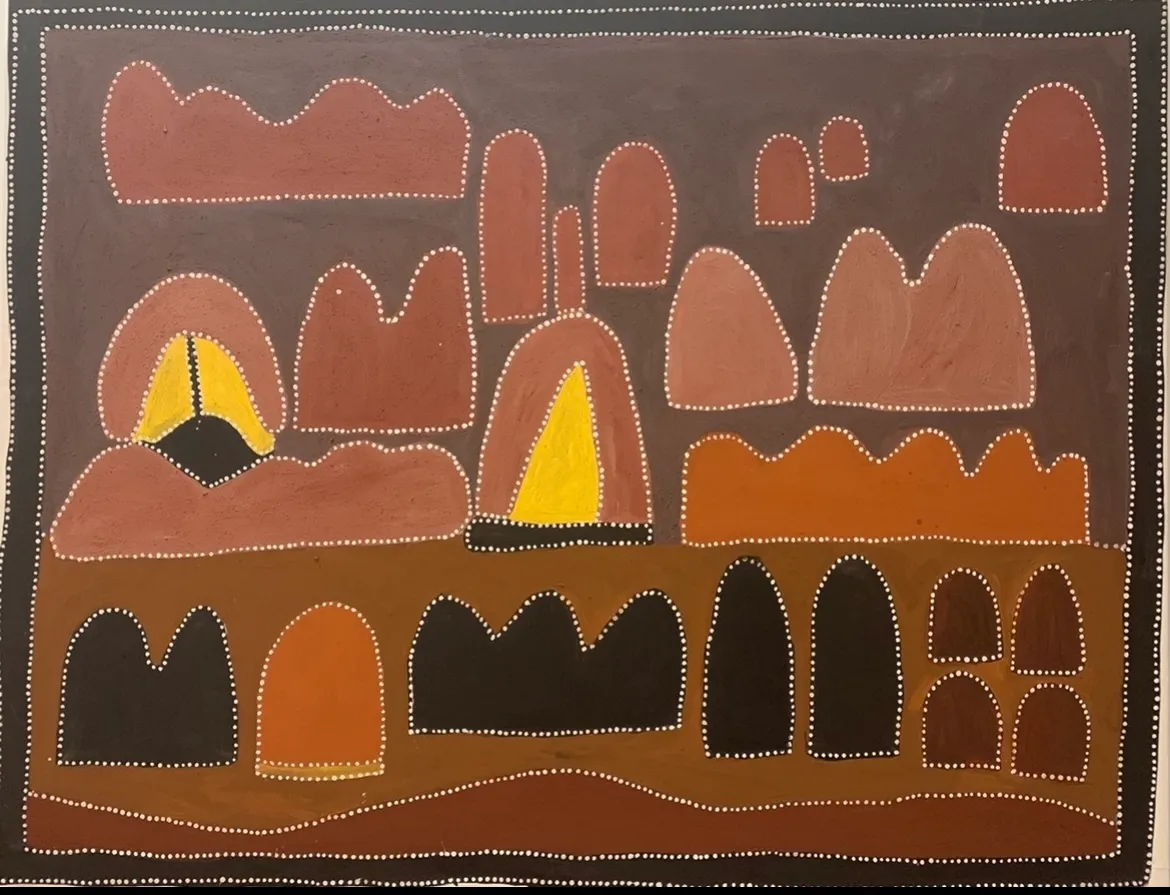 Queenie Nakarra McKenzie, Dahloo Red Butt Country, 1995, 128 x 164 cm