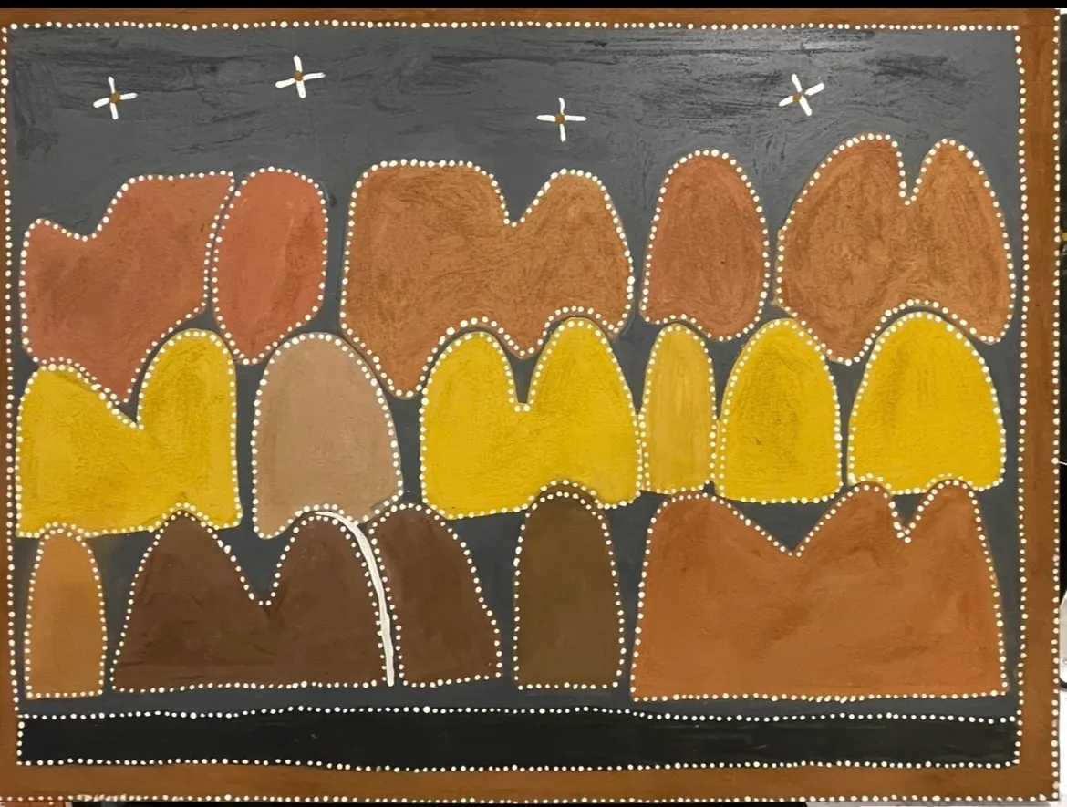Queenie Nakarra McKenzie, Mistake Creek Country, 1995, 65 x 80 cm
