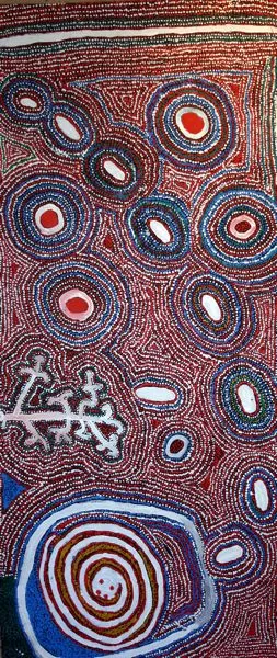 Simon Hogan, Tjening, 2006, synthetic polymer paint on Belgian linen, 89 x 200 cm