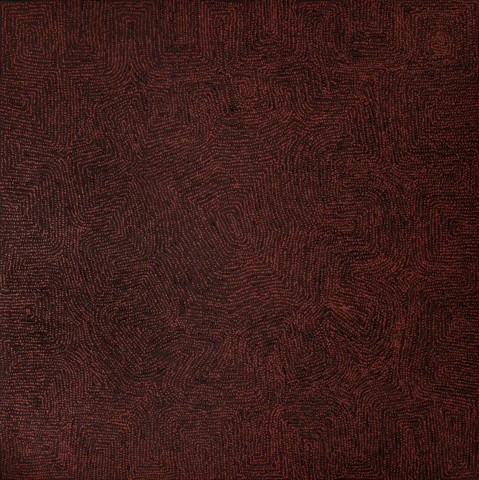George Ward Tjungurrayi, Nyumpu, c.2006, synthetic polymer paint on linen, 200 x 200 cm