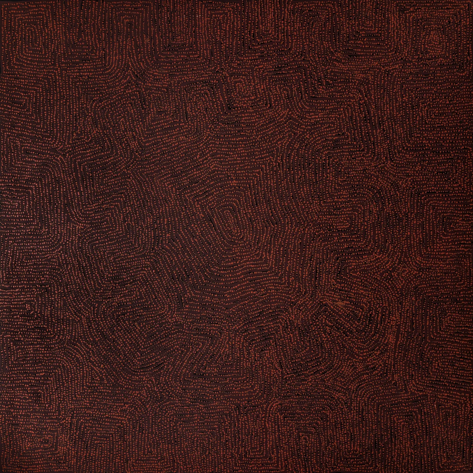 George Ward Tjungurrayi, Nyumpu, c.2006, synthetic polymer paint on linen, 200 x 200 cm