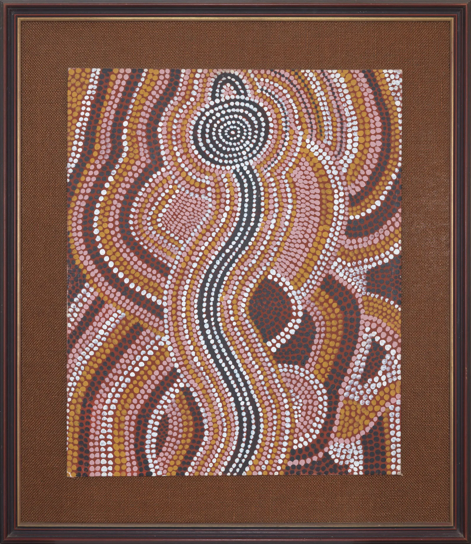 Dinny Nolan Tjampitjinpa, Untitled, 1978, synthetic polymer paint on canvas board, 51 x 61 cm