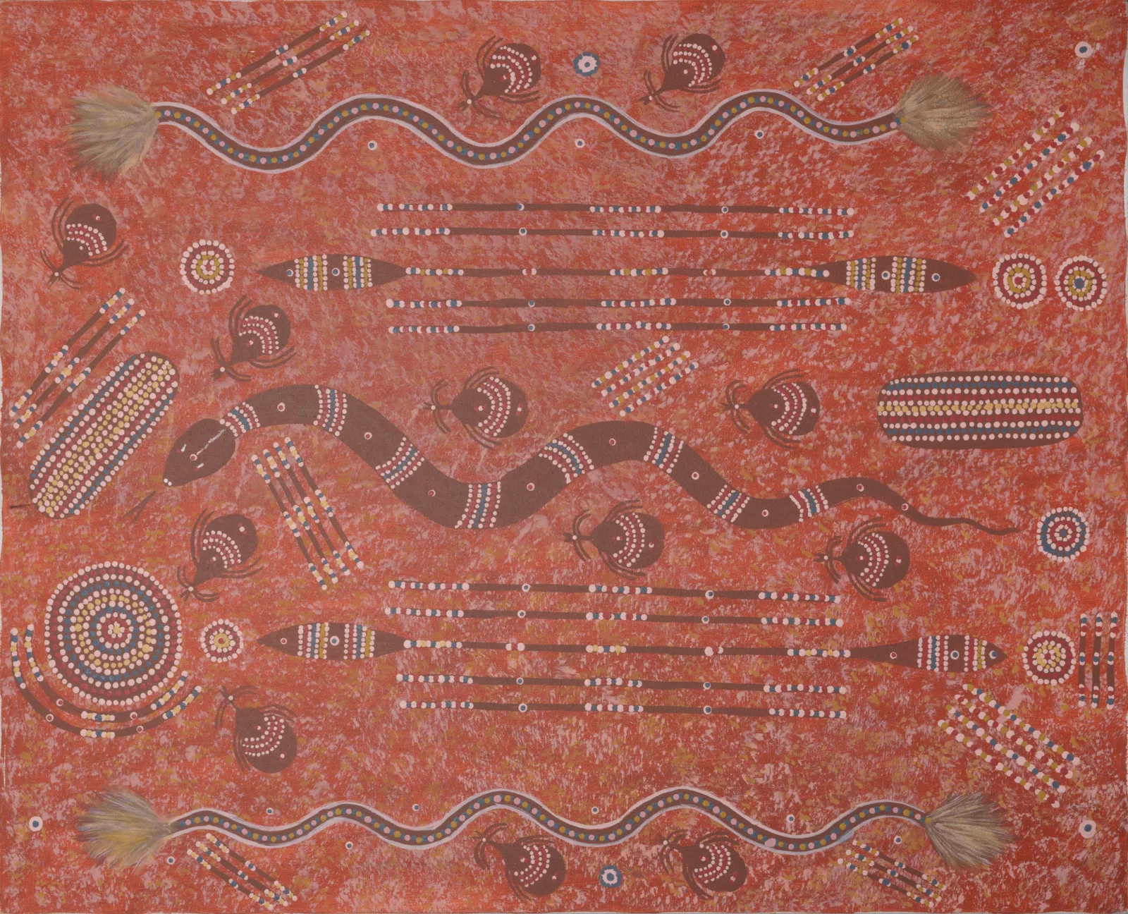 Wenton  Rubuntja, Native Gap, c.1985, synthetic polymer paint on canvas, 61 x 76 cm