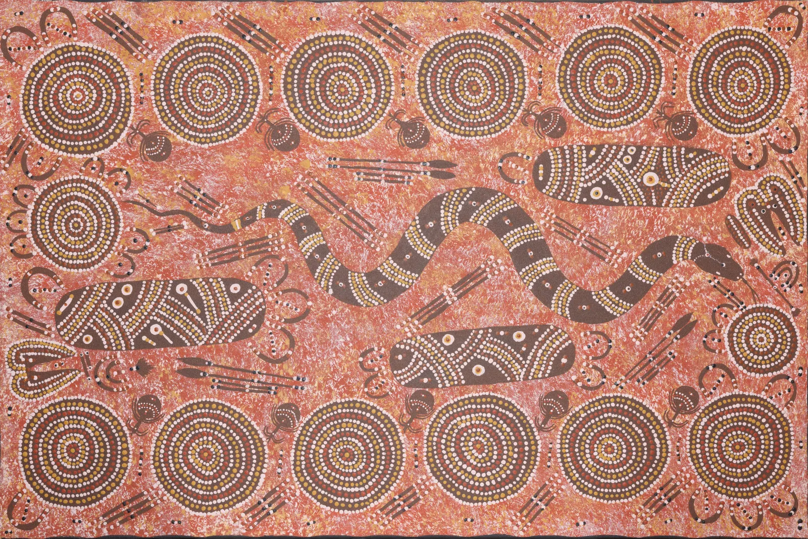 Wenton  Rubuntja, Untitled, c.1985, synthetic polymer paint on canvas, 91 x 61 cm