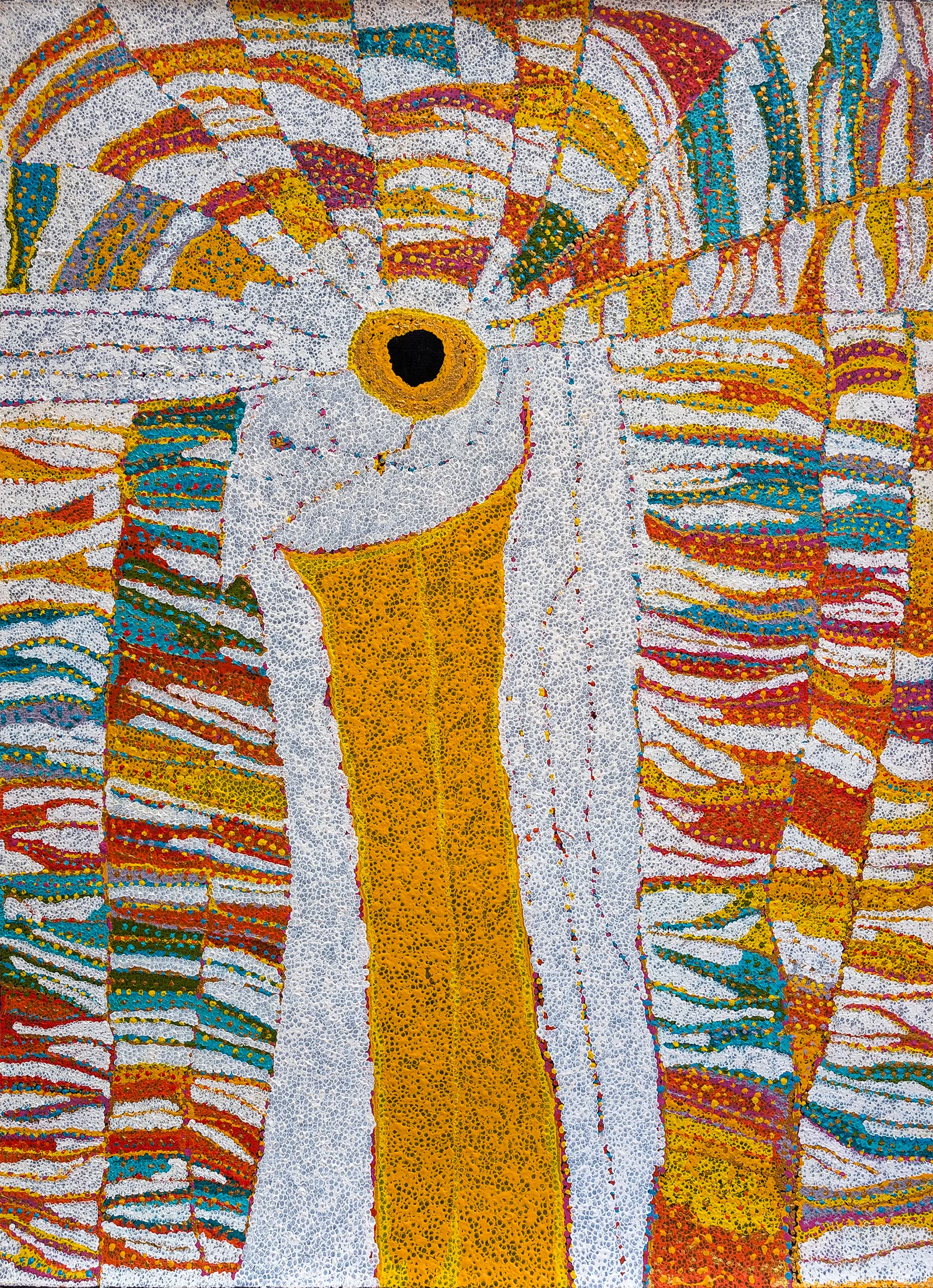 Daniel Walbidi, Kirriwirri, synthetic polymer paint on linen, 119 x 88 cm