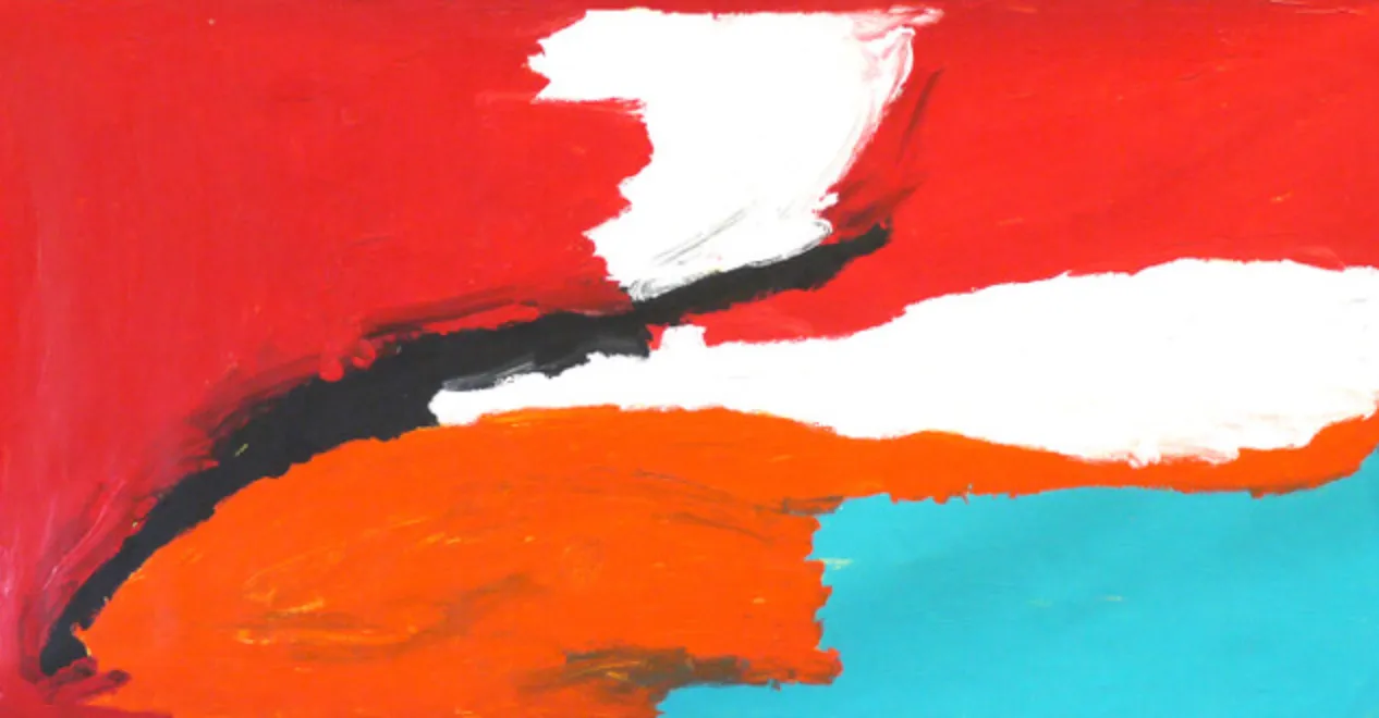 Sally Gabori, Dibirdibi Country, 2009, synthetic polymer paint on linen, 198 x 101 cm