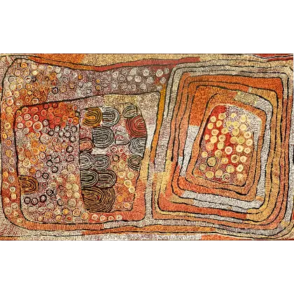 Naata Nungurrayi, Marrapinti, 2006/2007, synthetic polymer paint on canvas, 305 x 182 cm