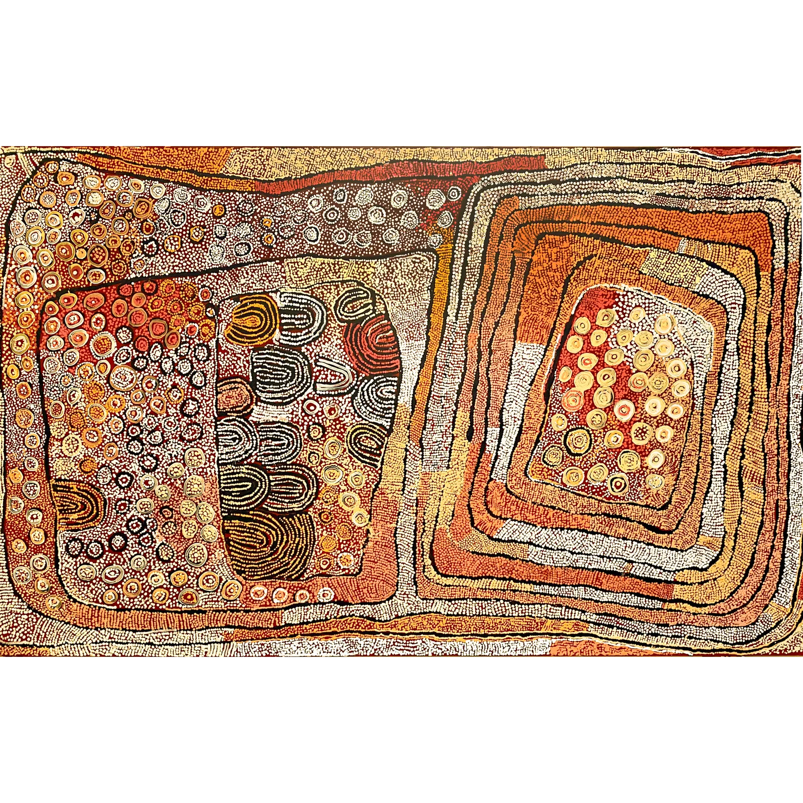 Naata Nungurrayi, Marrapinti, 2006/2007, synthetic polymer paint on canvas, 305 x 182 cm