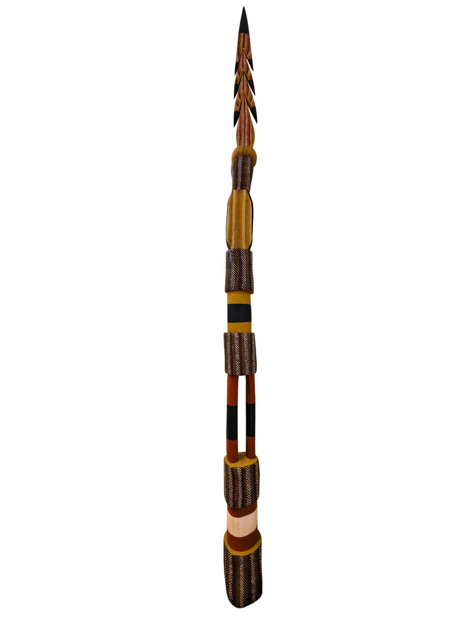 Solomon Nangamu, Tiwi Pukumani Pole, 2011, 325  x 17 cm (irregular