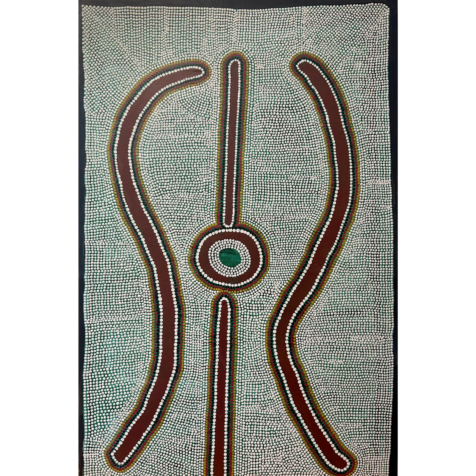 Abie Jumbyinmba Jangala, Water (Nyapa) Dreaming, 1993, synthetic polymer paint on canvas, 82 x 52.5 cm