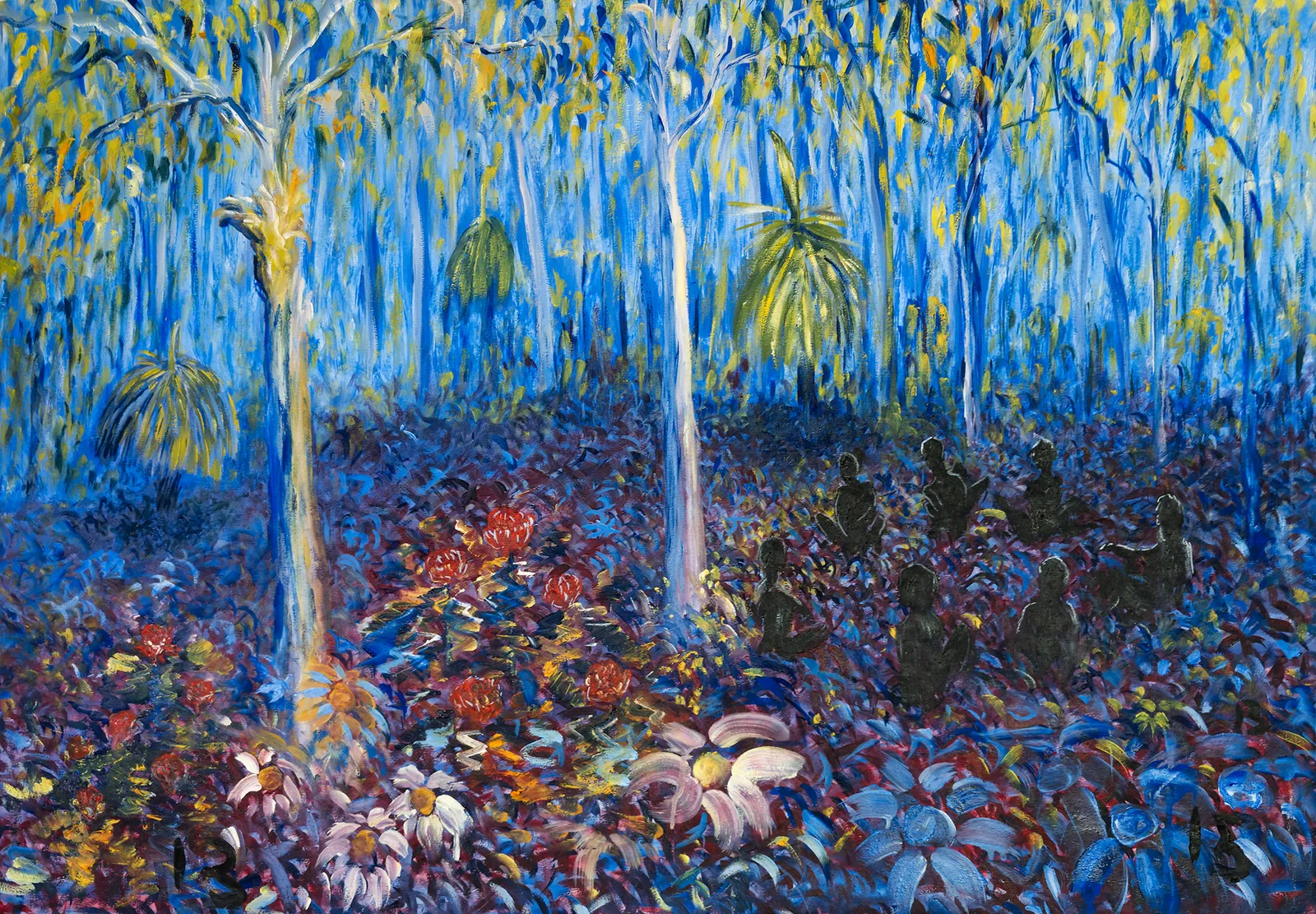 Gordon Syron, Women's Circle, 2015, oil on canvas, 75 x 104 cm